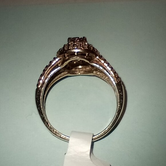 10Kt Yellow or White Gold Mystic Topaz & Diamond Ring - Picture 6 of 11